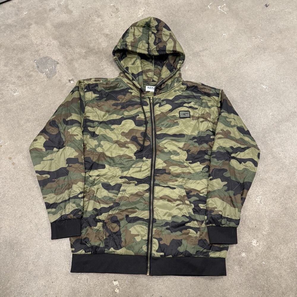 Black Rifle Coffee Company Woobie Hoodie Mens Large Green Camo Jacket Puffer